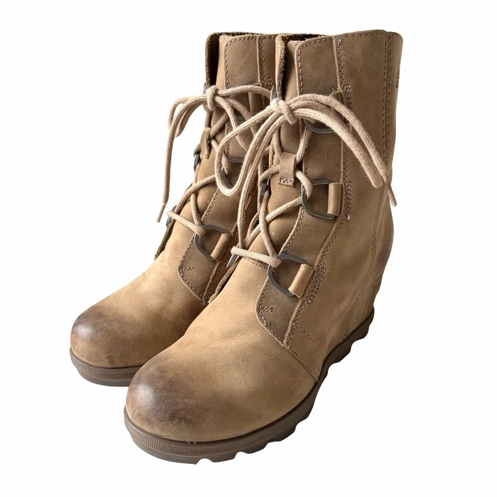 Sorel Joan Of Arctic Wedge II Boots, Ash Brown - Picture 3 of 15